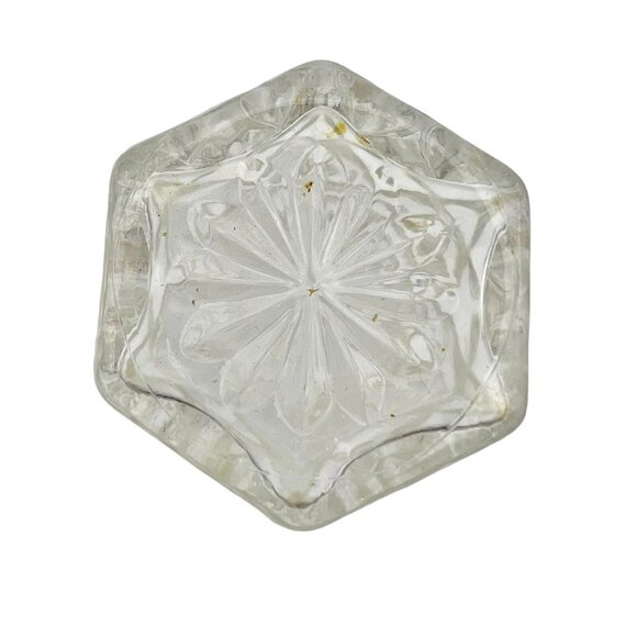 Vinegar Dispenser 7.5 x 2.5 Clear Glass Faceted Vintage - Picture 6 of 8